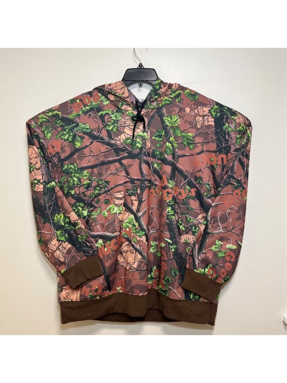 New Chucky Camo AOP Hoodie Good Guys Pockets Men's Large Brown Green